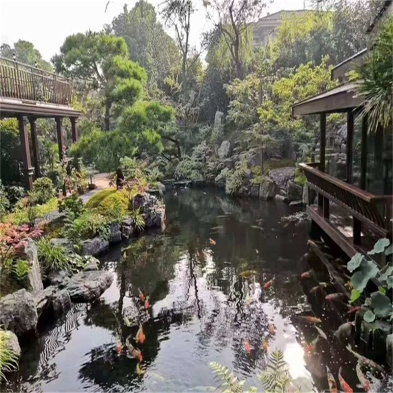 郑州庭院小型鱼池假山图片